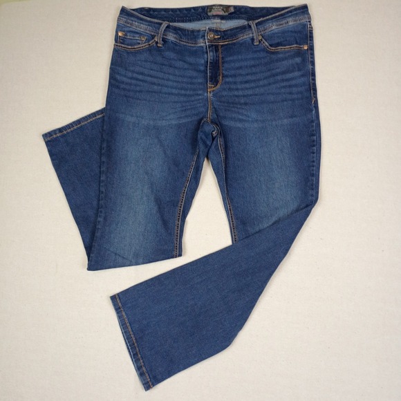 torrid Denim - Torrid Womens 16R Luxe Slim Boot Super Stretch Jeans Medium Dark Wash Mid Rise